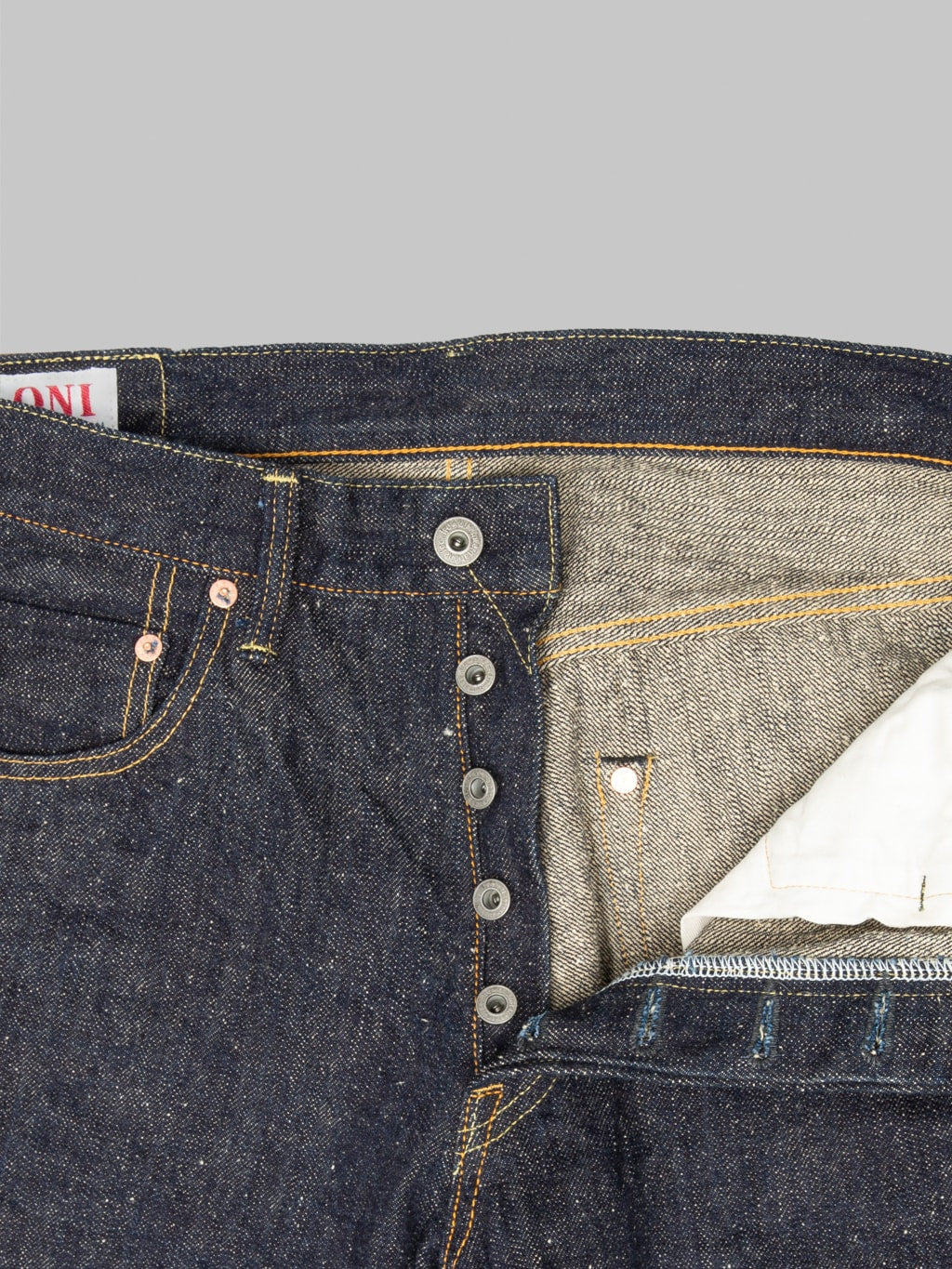 ONI Denim 266 NEP  Relax Straight Jeans buttons