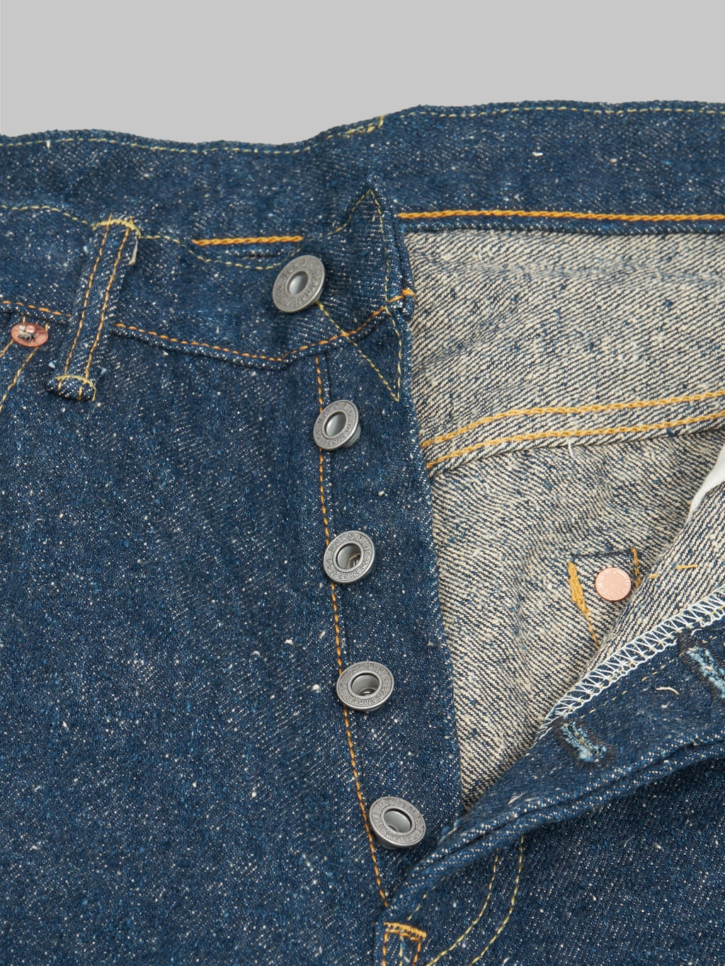 oni 266 kabuki crushed concrete denim relax straight jeans buttons