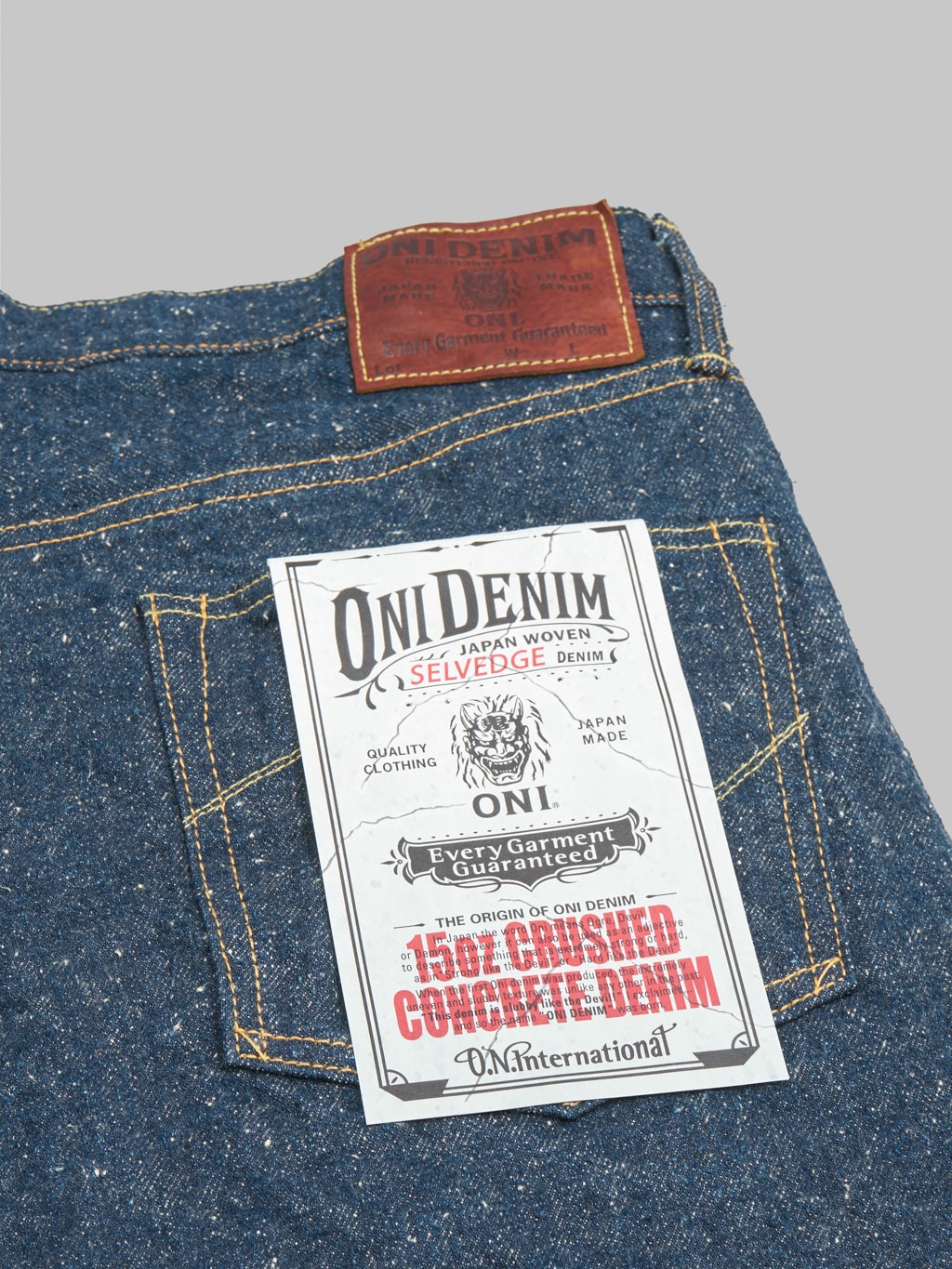 oni 266 kabuki crushed concrete denim relax straight jeans pocket flasher