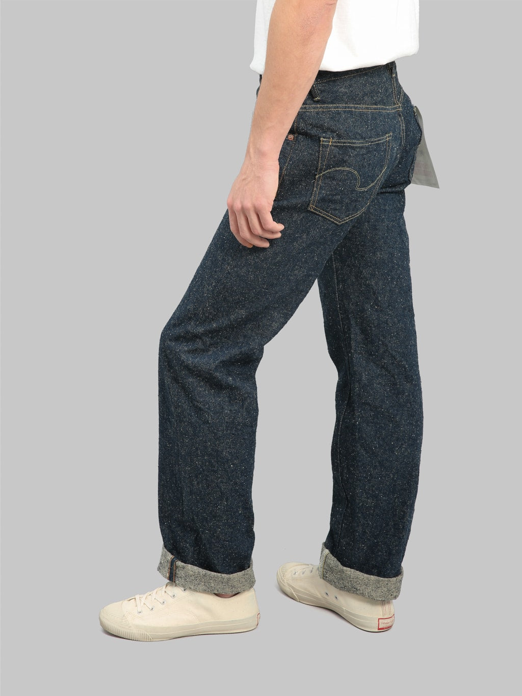 oni 266 kabuki crushed concrete denim relax straight jeans fitting