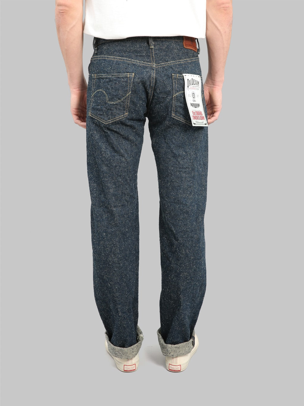 oni 266 kabuki crushed concrete denim relax straight jeans  back fit