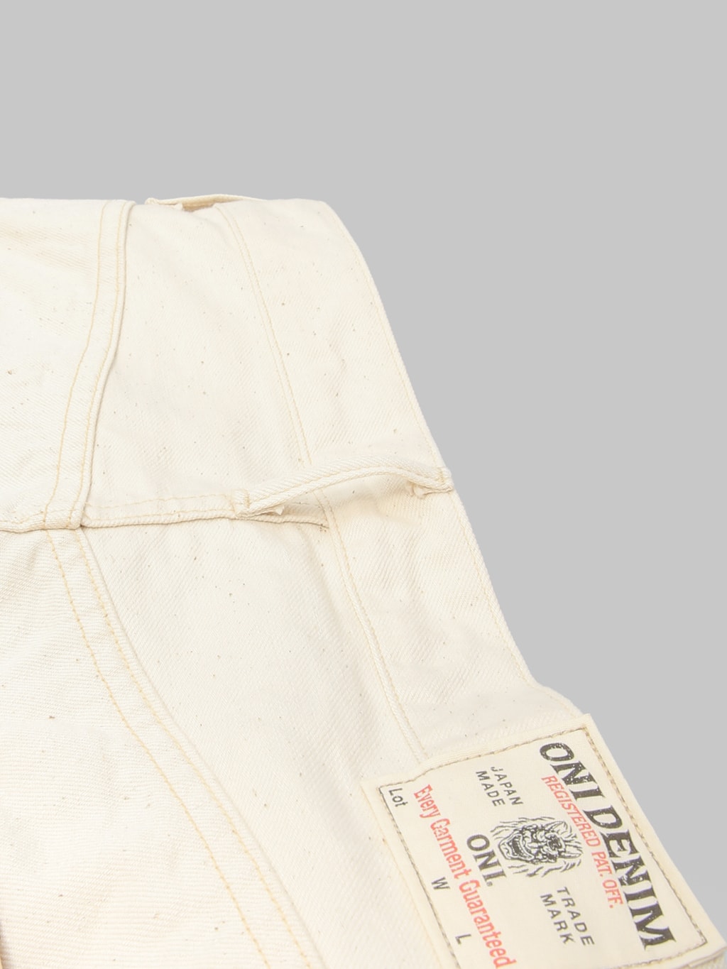 ONI Denim 271-ECRU 12.4oz Organic Cotton Just Right Straight Jeans Ecru