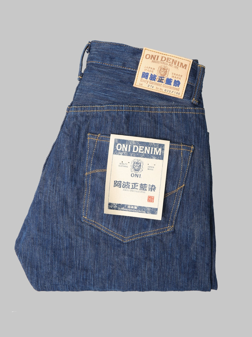 ONI 274 20oz Awa Natural Indigo Regular Straight Jeans