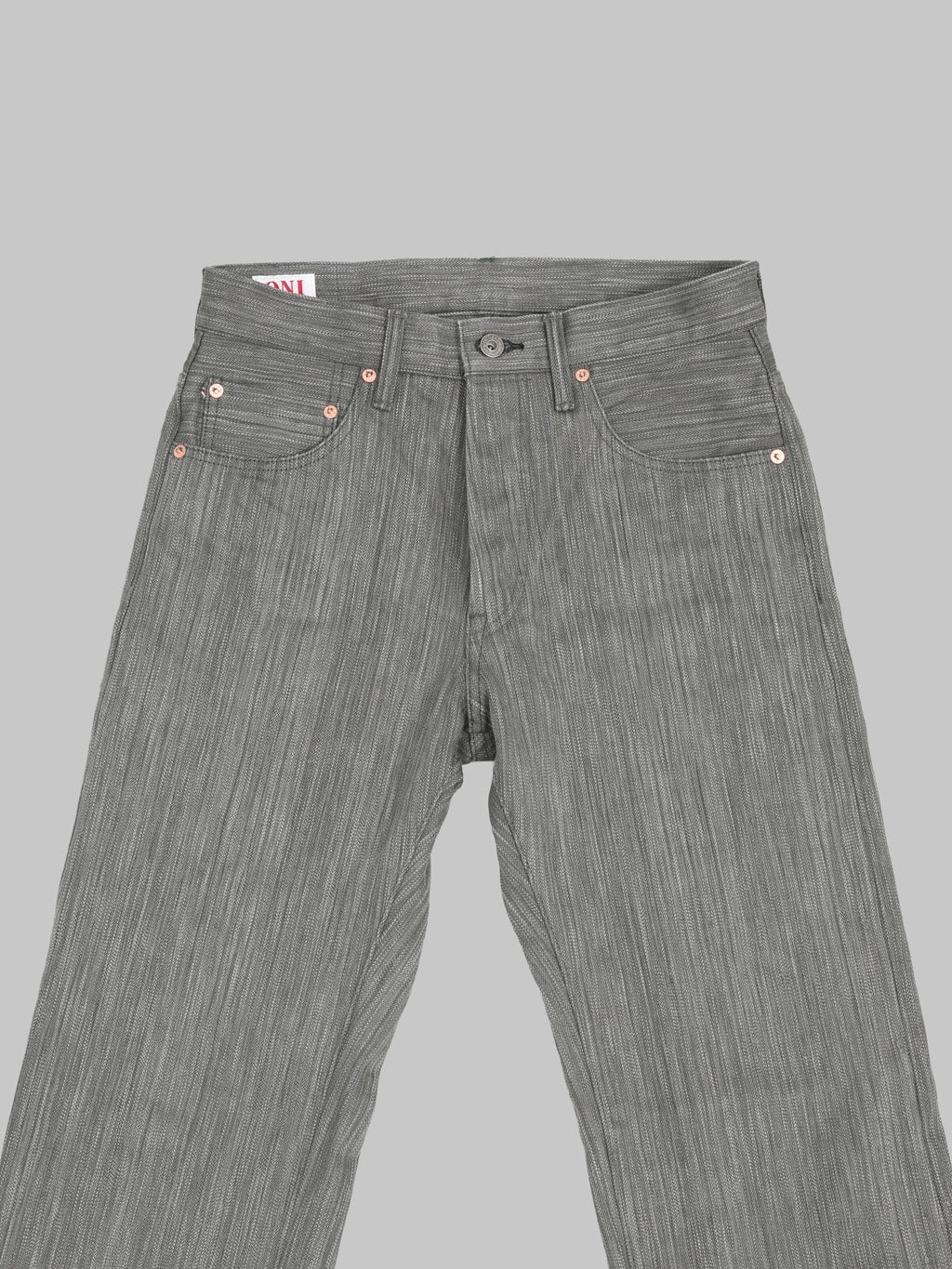 ONI Denim 275 20oz Awa Sumi Regular Straight Jeans waist