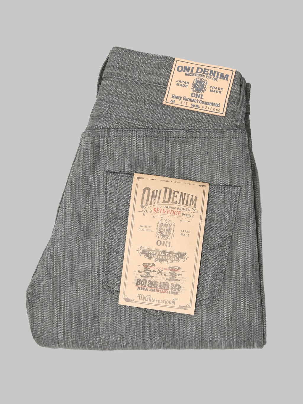 ONI Denim 275 20oz Awa Sumi x Awa Sumi Regular Straight Jeans
