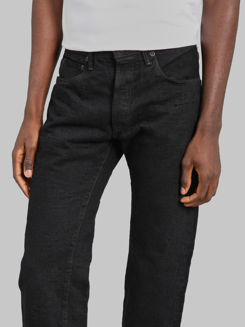 ONI Denim 277 "Bumpy Denim" 17oz Just Right Straight Jeans Kuro