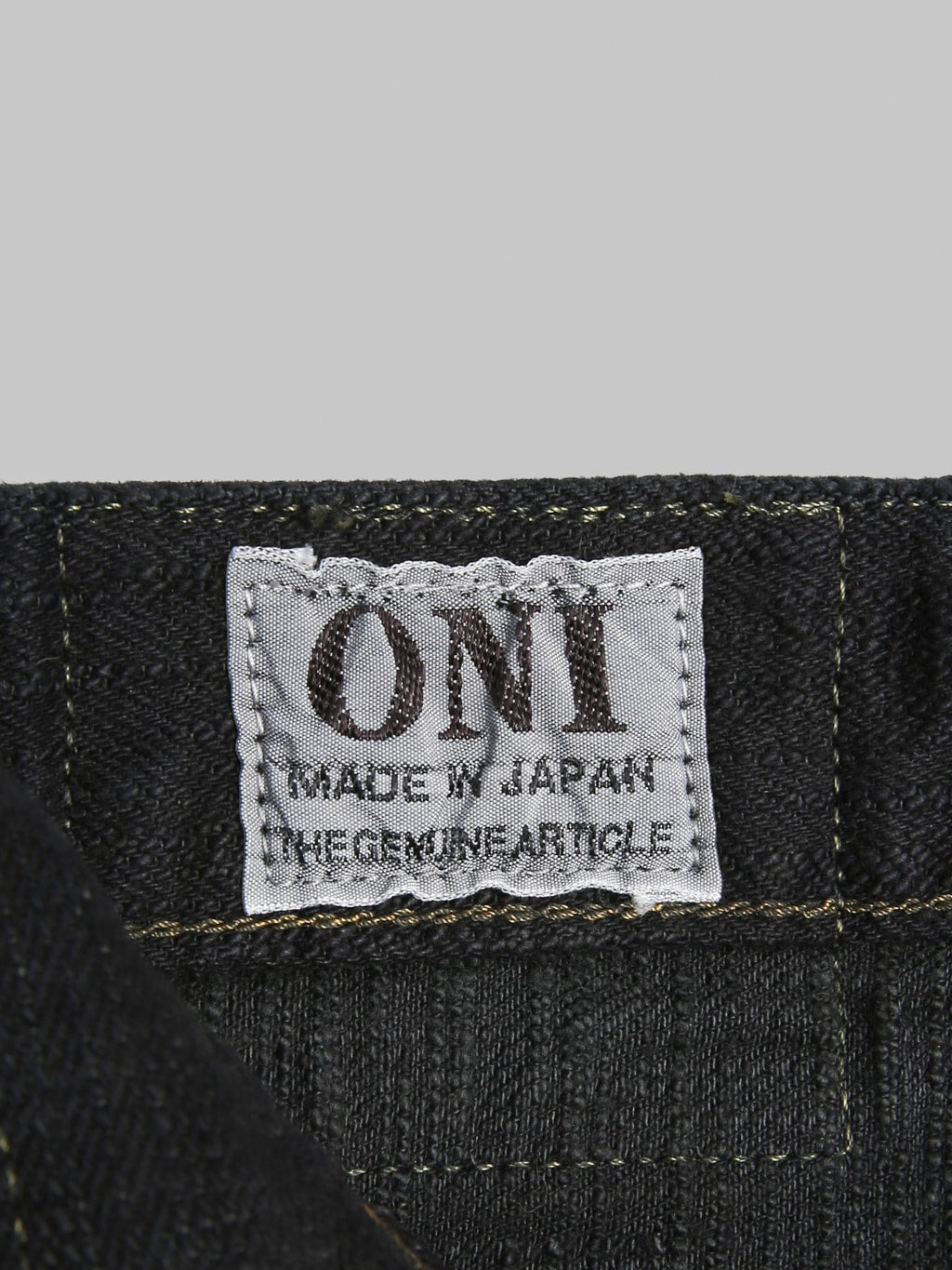 ONI Denim 277 "Bumpy Denim" 17oz Just Right Straight Jeans Kuro