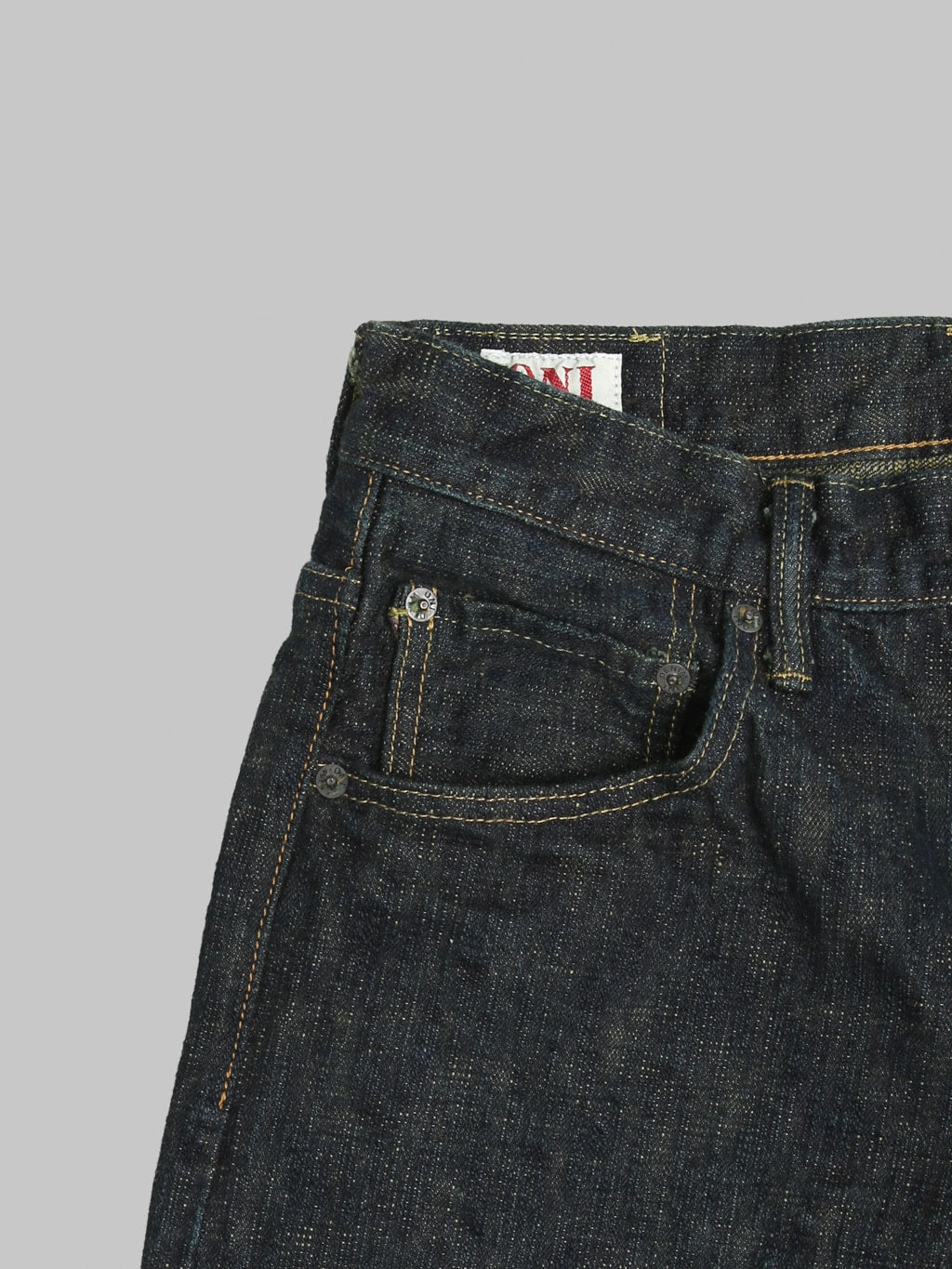 ONI Denim 277 "Bumpy Denim" 17oz Just Right Straight Jeans Kusaki