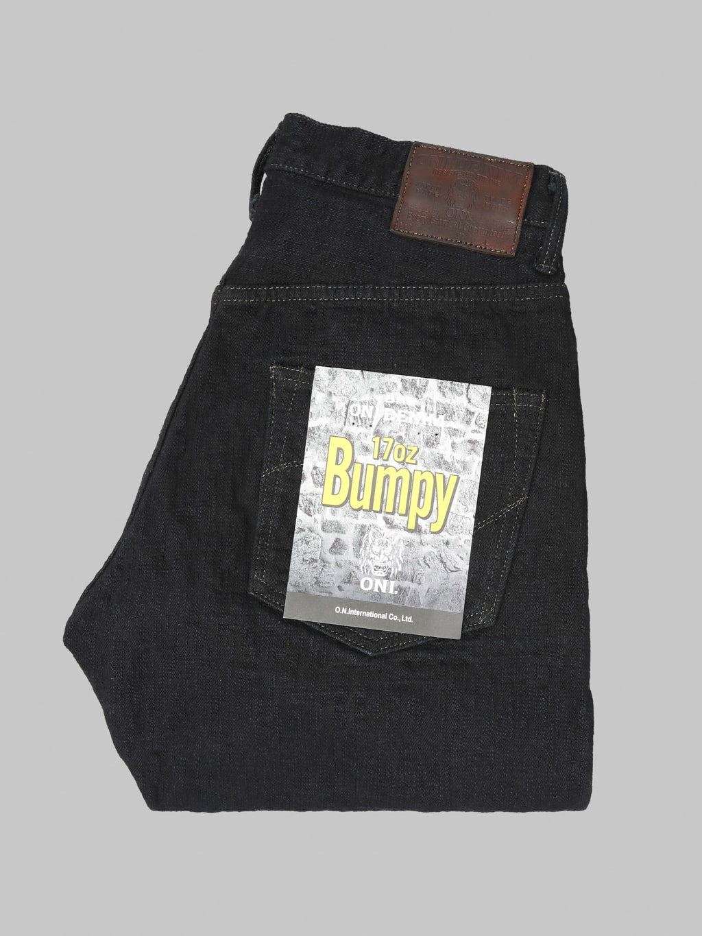 ONI Denim 277 "Bumpy Denim" 17oz Just Right Straight Jeans Kuro