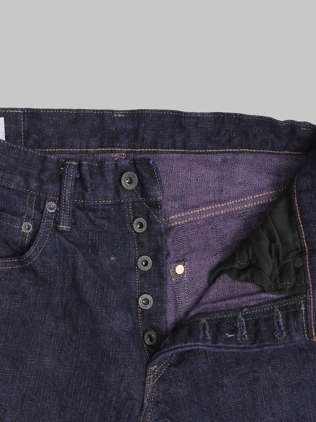 ONI Denim 277 "Bumpy Denim" 17oz Just Right Straight Jeans Murasaki