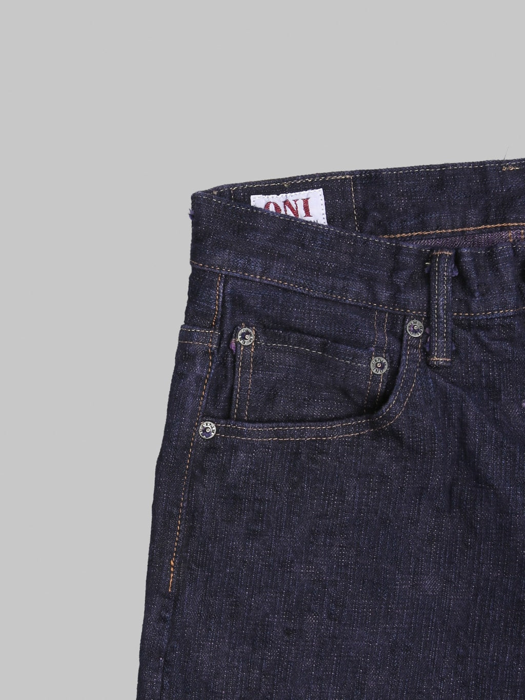 ONI Denim 277 "Bumpy Denim" 17oz Just Right Straight Jeans Murasaki