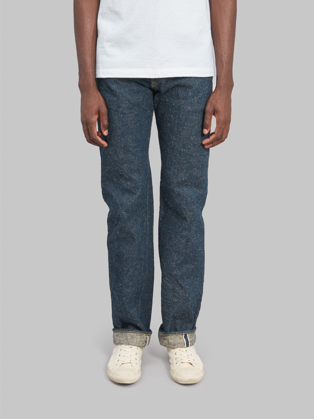 oni 288 crushed concrete denim regular straight jeans front fit