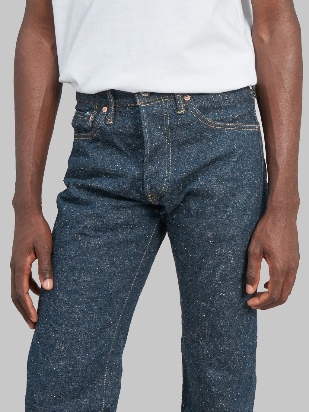 oni 288 crushed concrete denim regular straight jeans front details