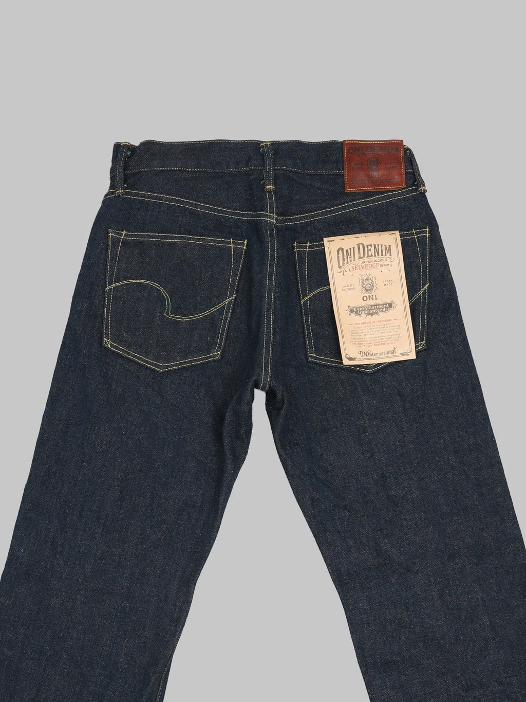 ONI Denim 288ZRLBR Secret Denim Brown Weft Straight Jeans back