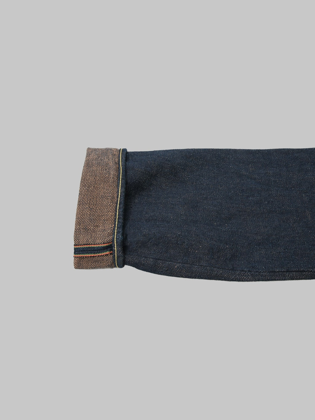 ONI Denim 288ZRLBR Secret Denim Brown Weft Straight Jeans selvedge id