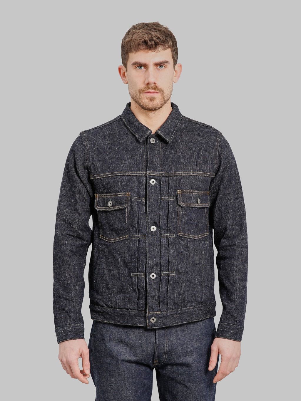ONI DENIM スカジャン 2L ( 新品タグ付き ) ONI Type II Dark Indigo Secret Denim 20oz Selvedge Jacket