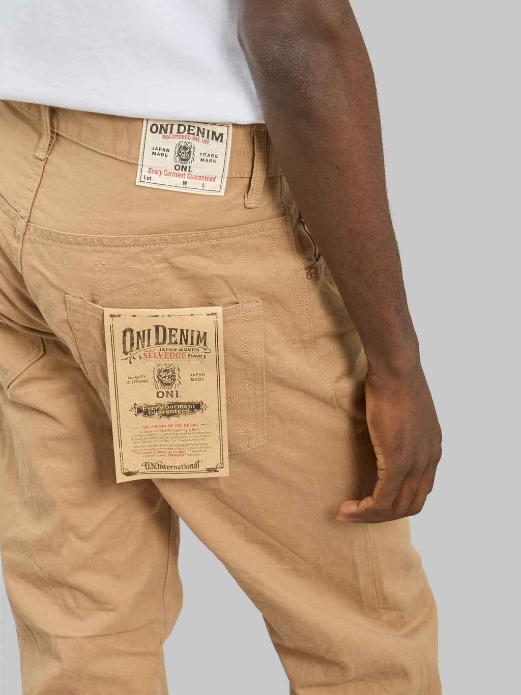 ONI Denim 022-SCKB 9.5oz "Khaki Beige" Selvedge Chino Relax Straight