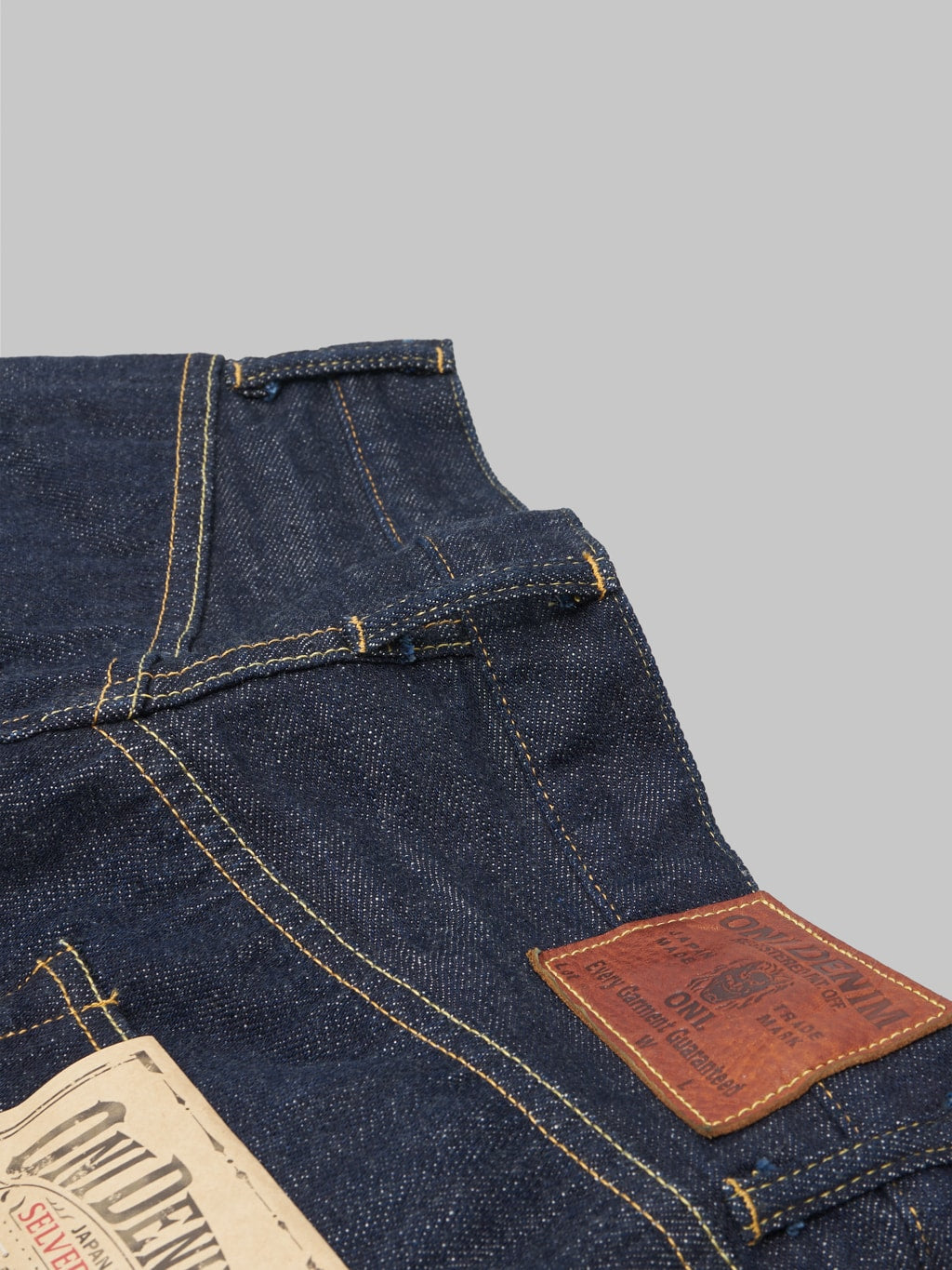 ONI Denim 022 KI Kiraku 12oz Relax Straight Jeans belt loop