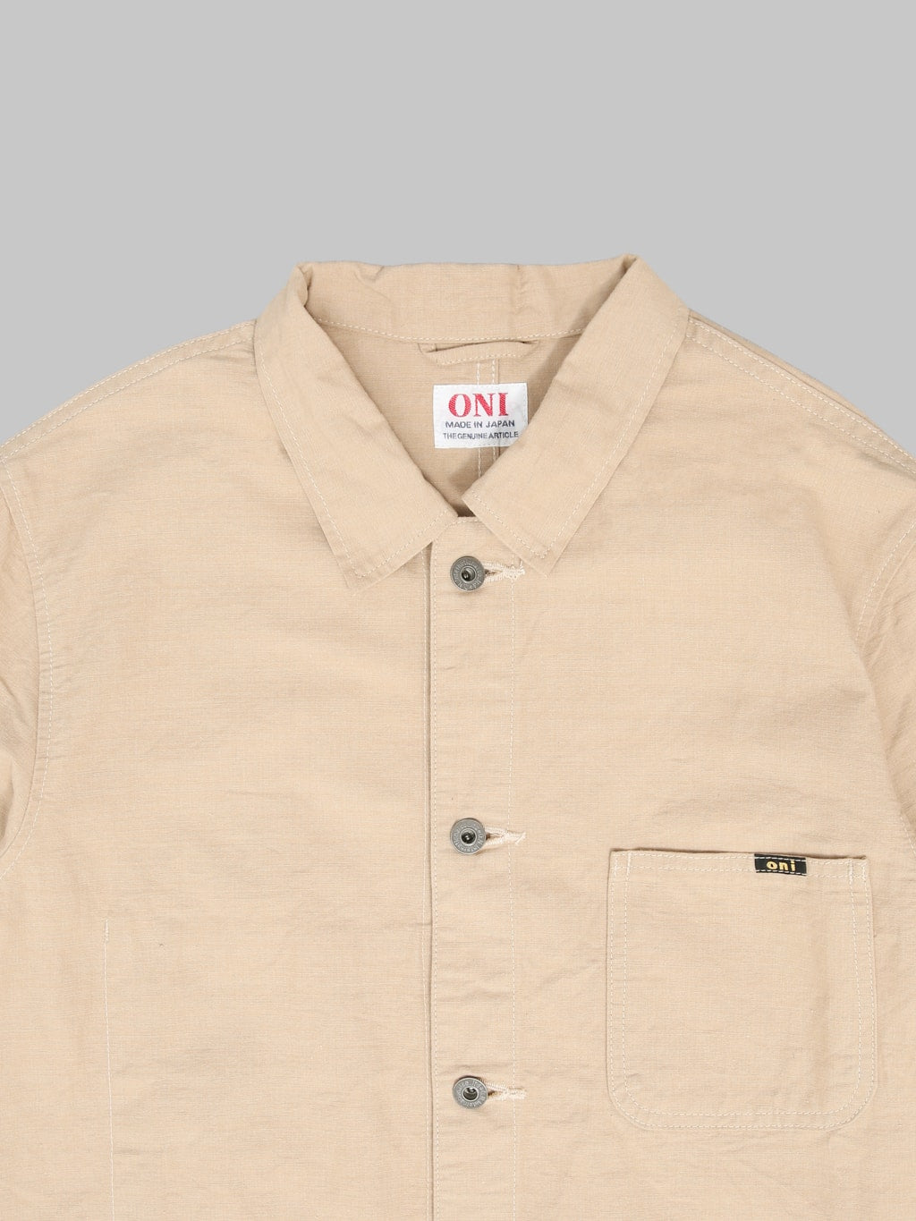 ONI Denim 03500-8CBE 8oz Chambray Beige Coverall