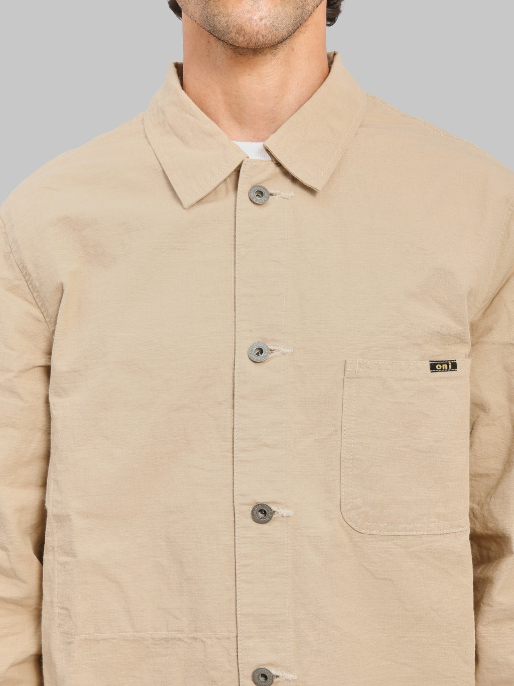 ONI Denim 03500-8CBE 8oz Chambray Beige Coverall