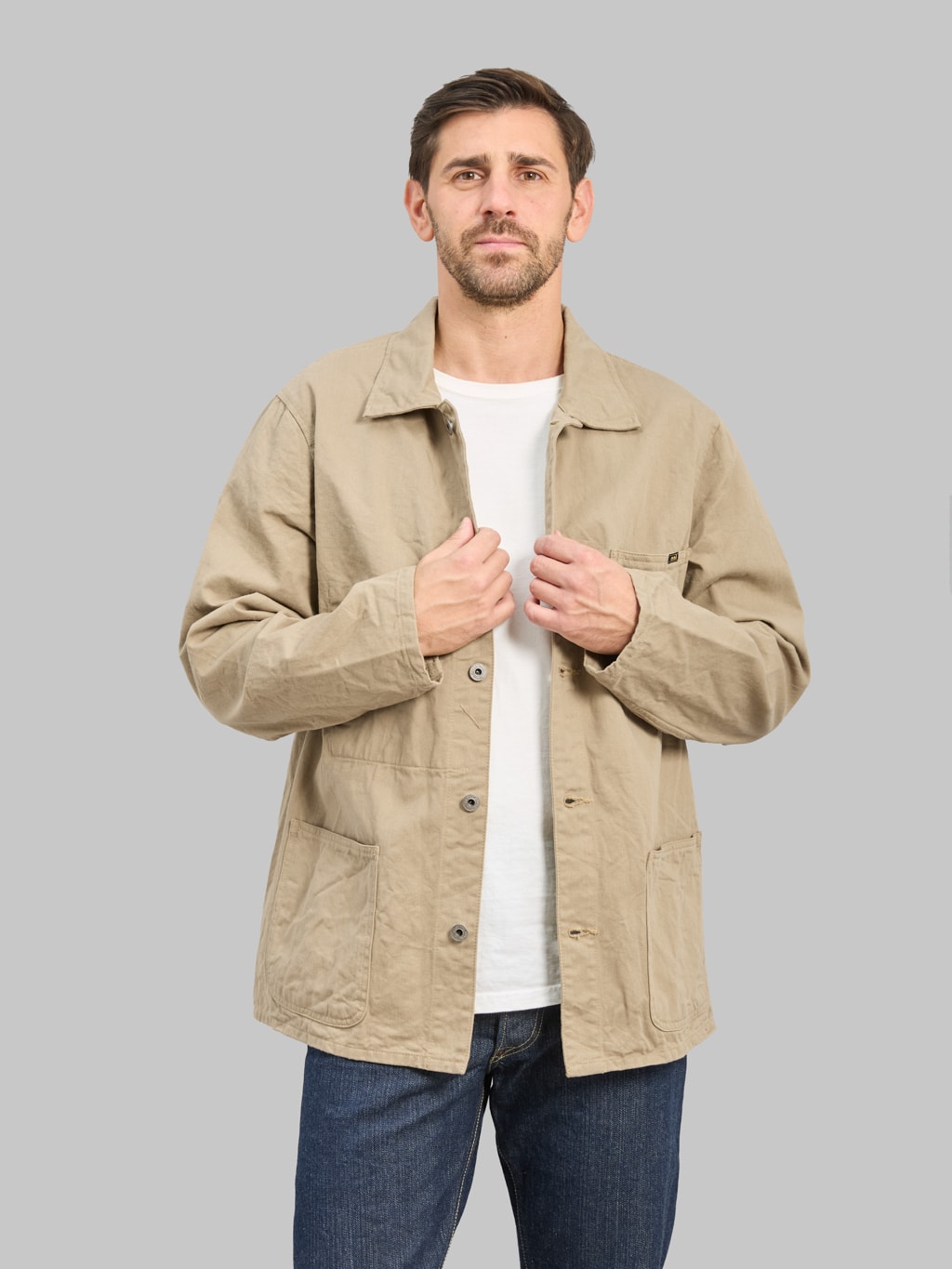 ONI Denim 03500-CHKB Khaki Beige Chino Cloth Coverall