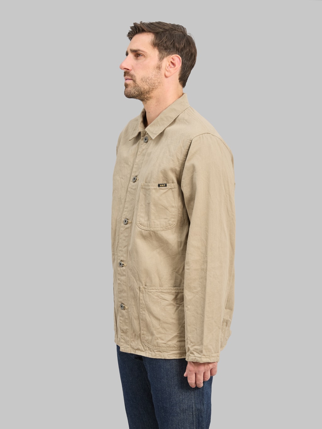 ONI Denim 03500-CHKB Khaki Beige Chino Cloth Coverall