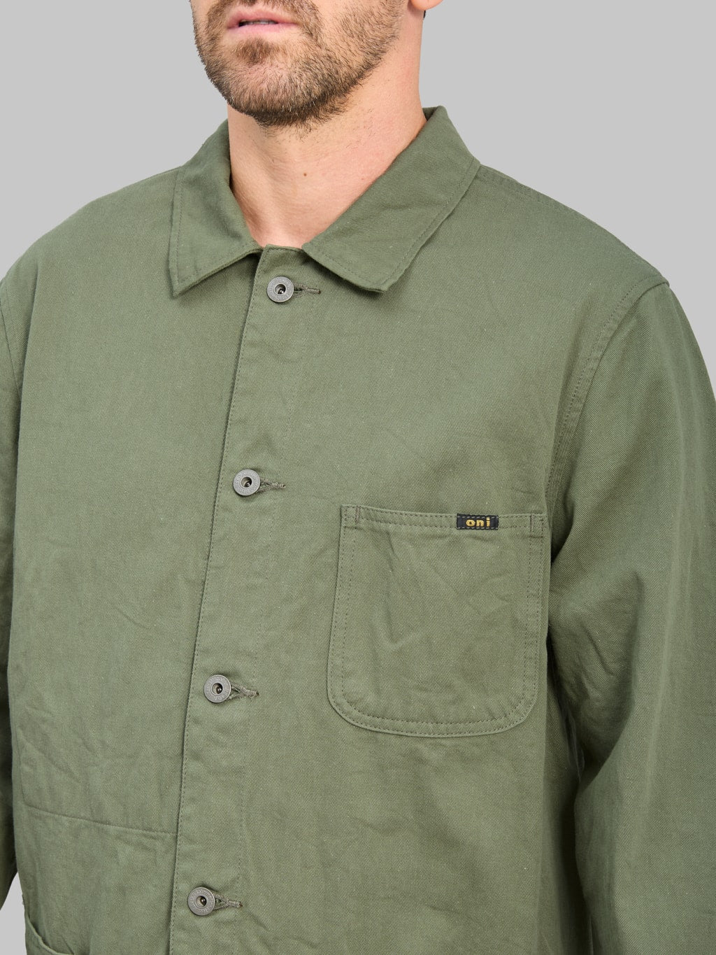 ONI Denim 03500-CHOL Olive Chino Cloth Coverall