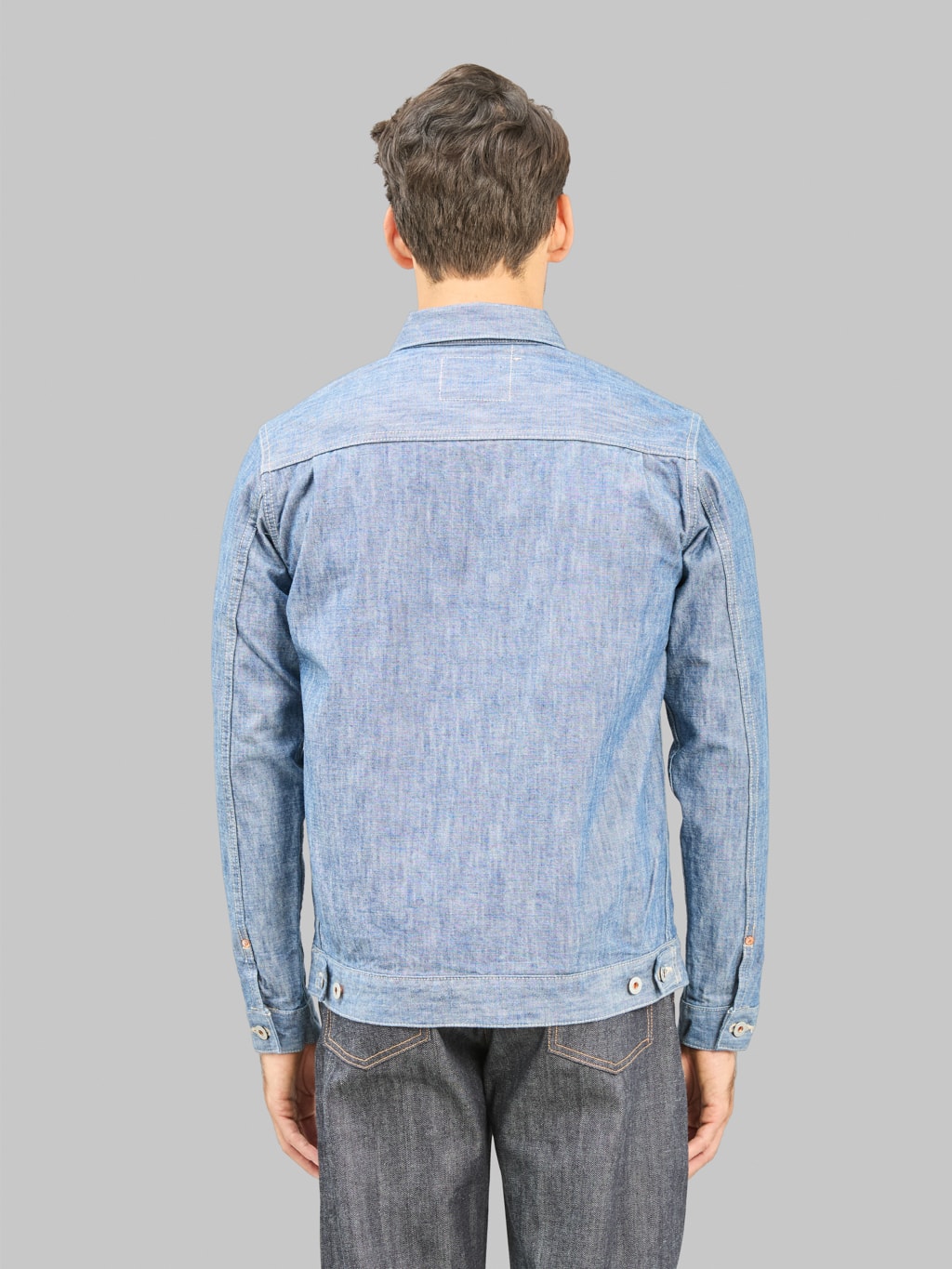 ONI Denim 02516P 13oz Super Heavy Chambray Type 2 Jacket back fit