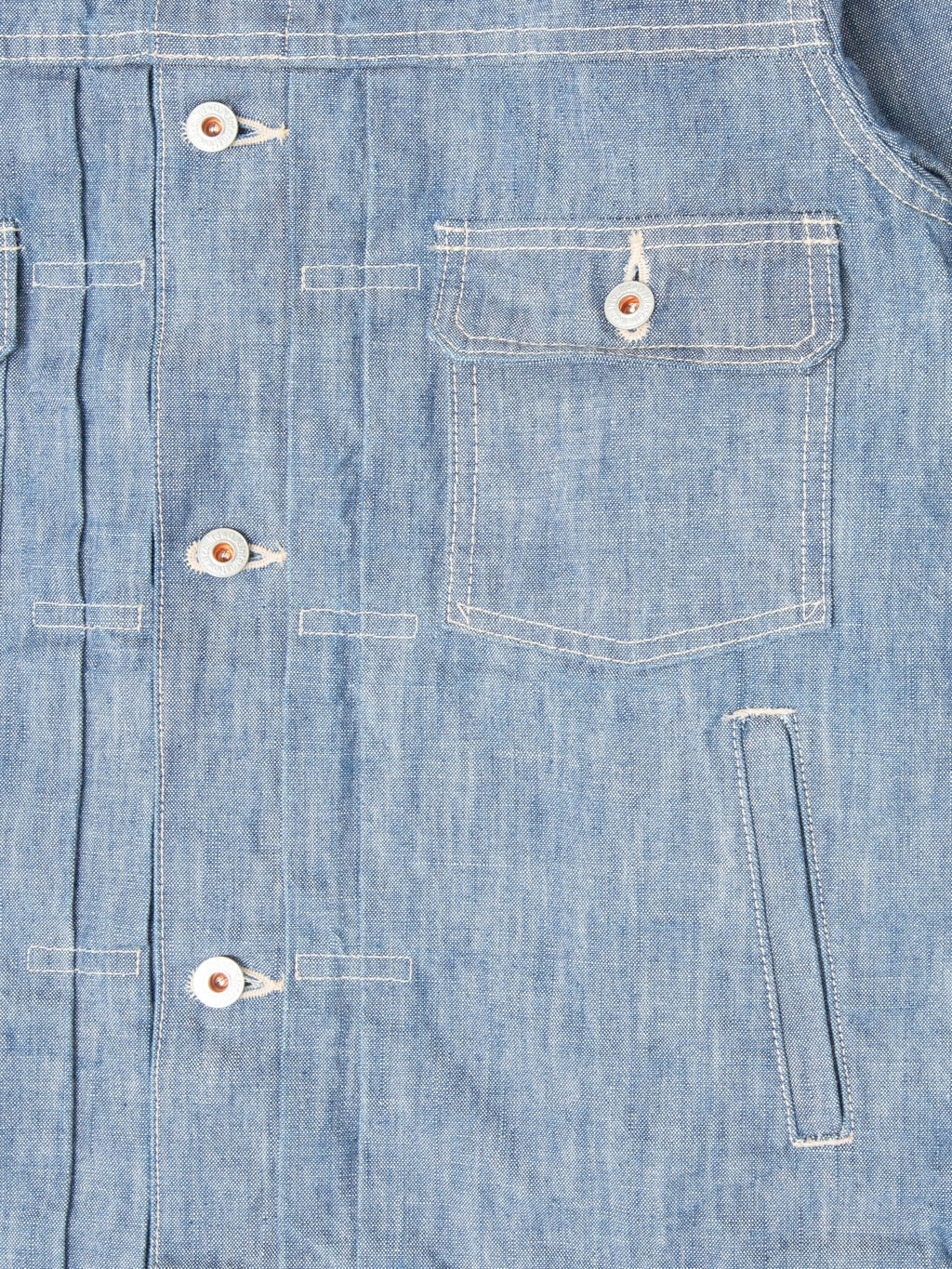 ONI Denim 02516P 13oz Super Heavy Chambray Type 2 Jacket buttons