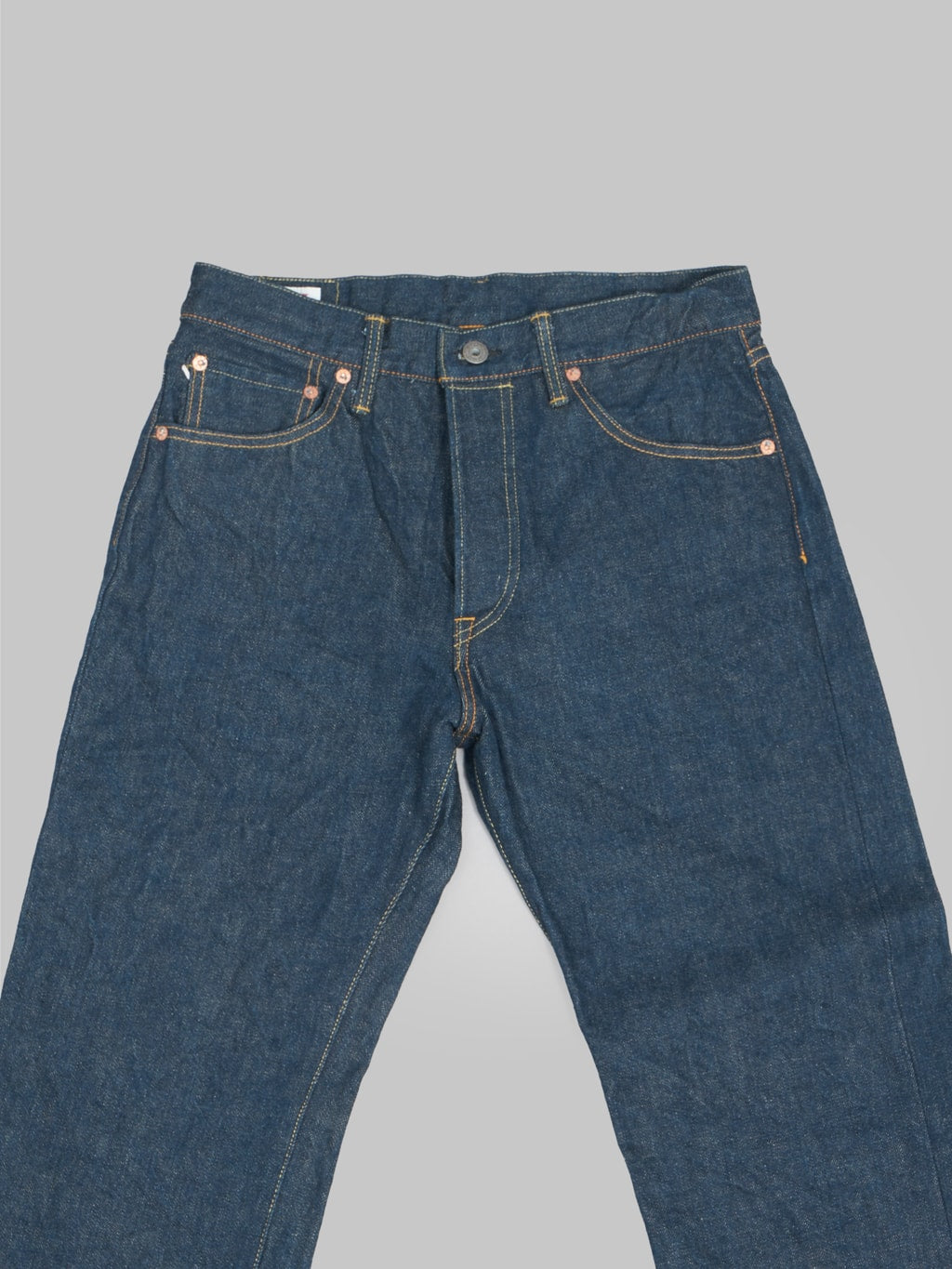 oni denim 200 ishikawadai 15oz regular straight selvedge jeans waist