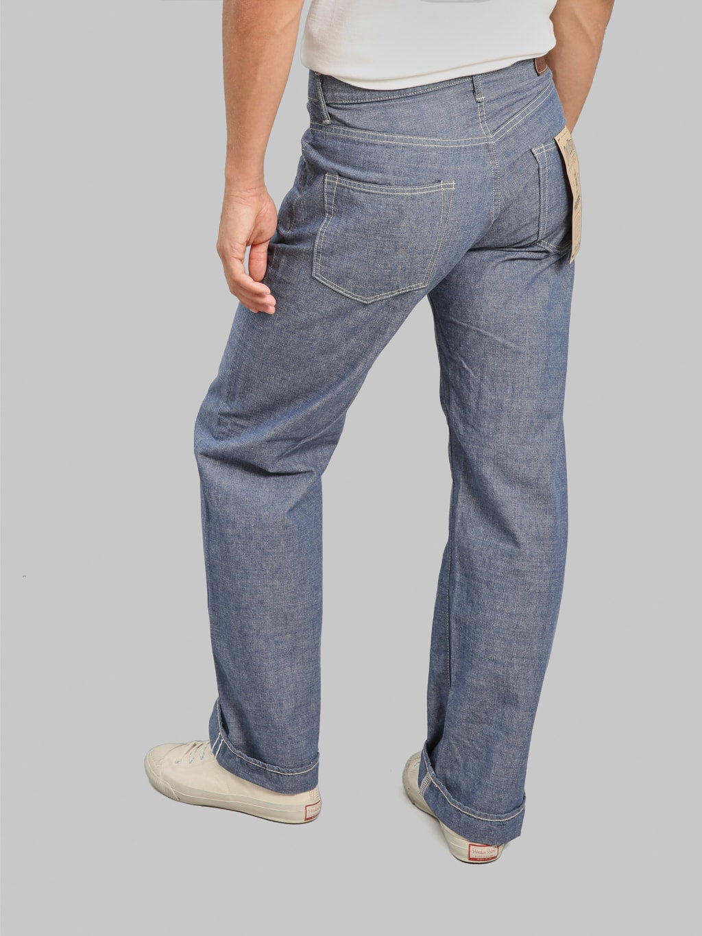 ONI Denim 200 HCSV  Selvedge Chambray 8oz Wide Straight Jeans  fitting