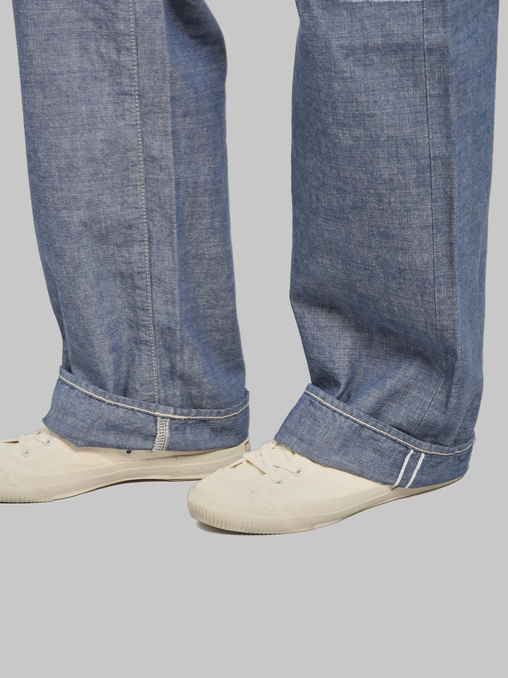 ONI Denim 200 HCSV  Selvedge Chambray 8oz Wide Straight Jeans selvedge