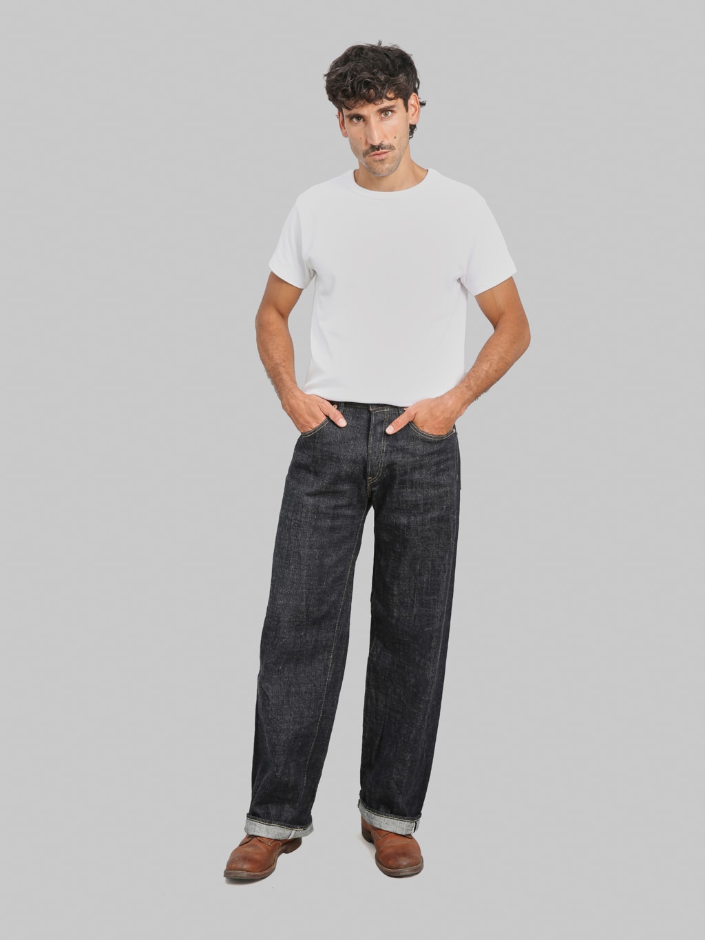 ONI Denim 222-LS13.5 13.5oz Long Slub Denim Super Wide Straight Jeans