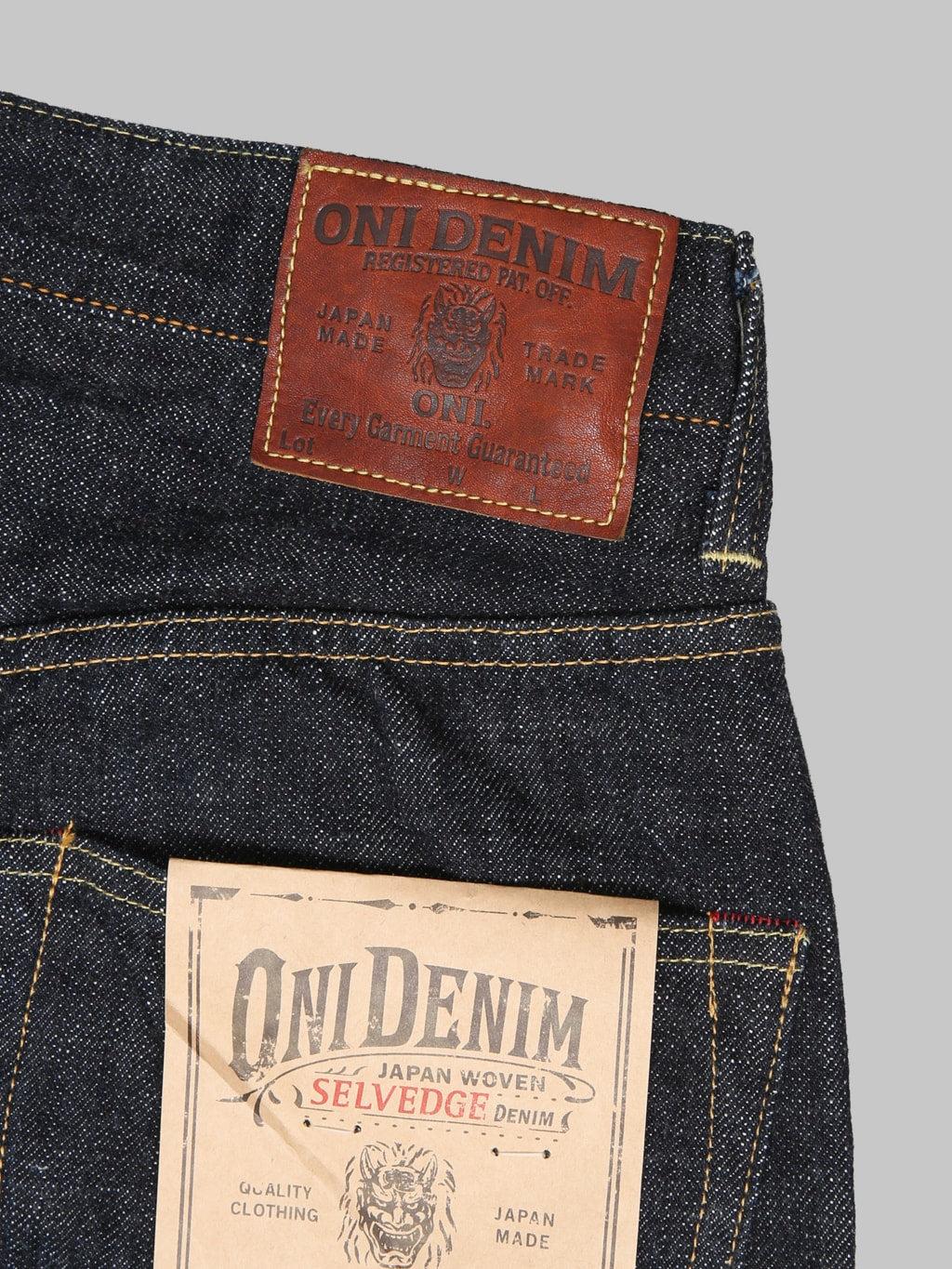 ONI Denim 222-LS13.5 13.5oz Long Slub Denim Super Wide Straight Jeans