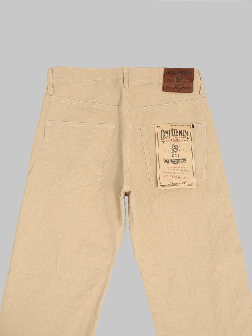 ONI Denim 266-8SVCBE 8oz Chambray Beige Relax Straight Jeans
