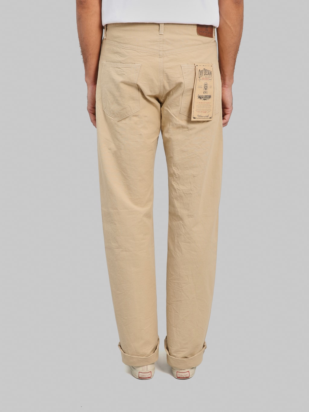 ONI Denim 266-8SVCBE 8oz Chambray Beige Relax Straight Jeans