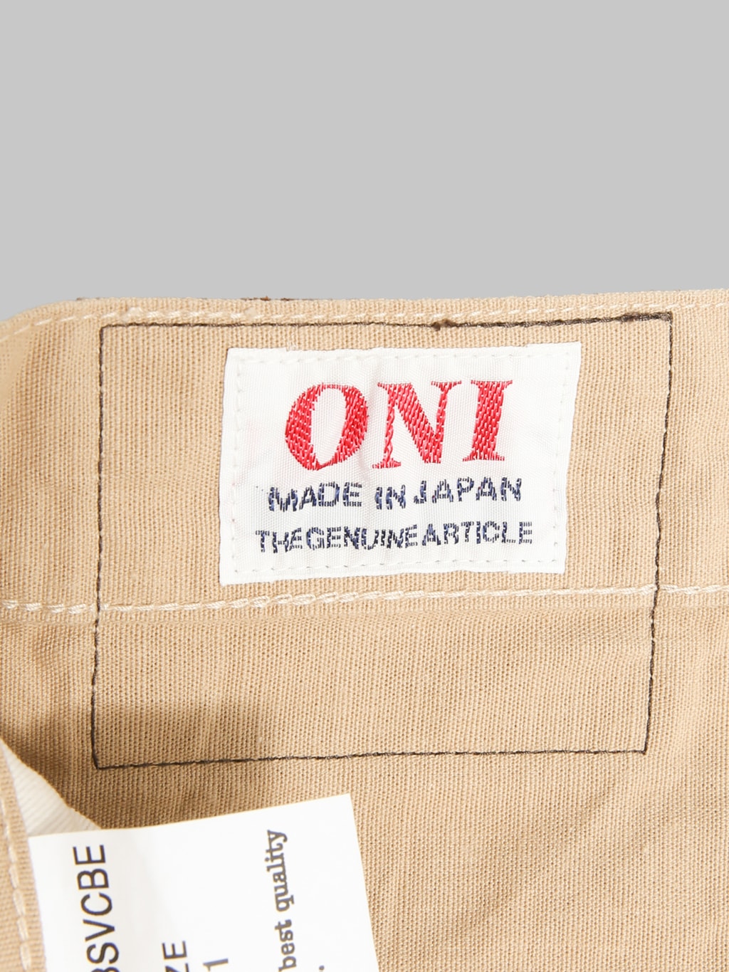 ONI Denim 266-8SVCBE 8oz Chambray Beige Relax Straight Jeans