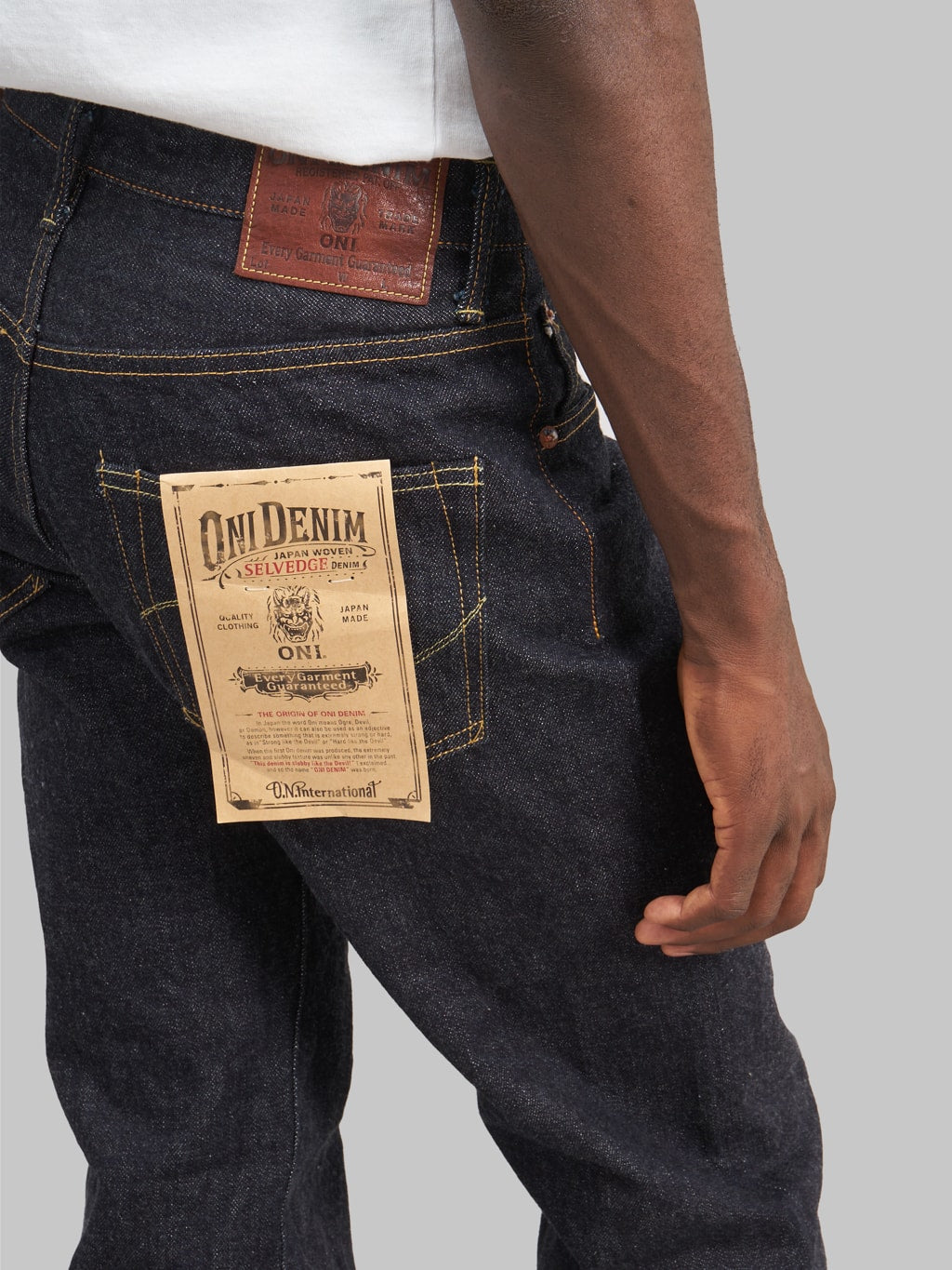 oni denim 266 low tension 15oz relax straight selvedge jeans pocket flasher