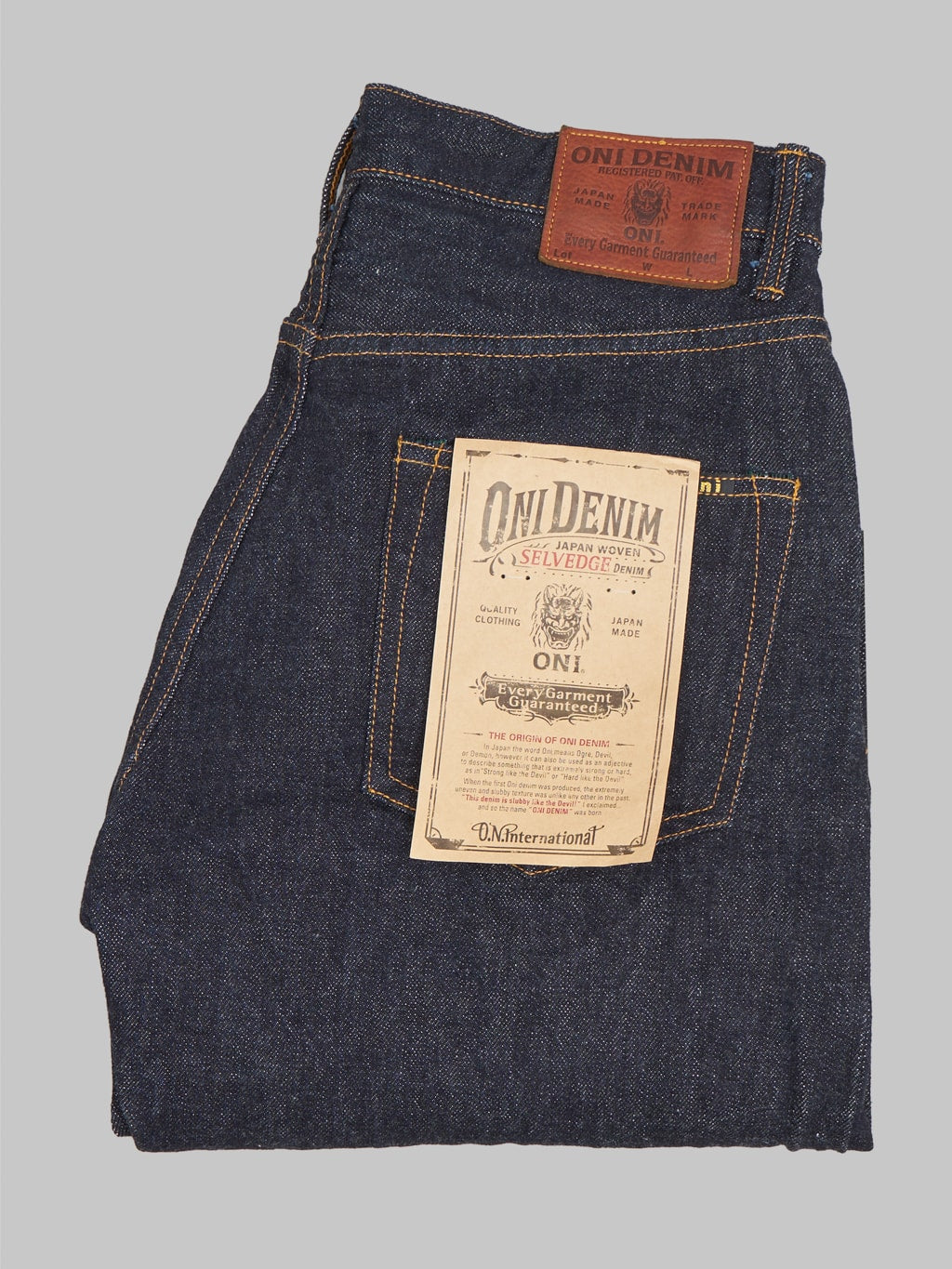 oni denim 266 low tension 15oz relax straight selvedge jeans