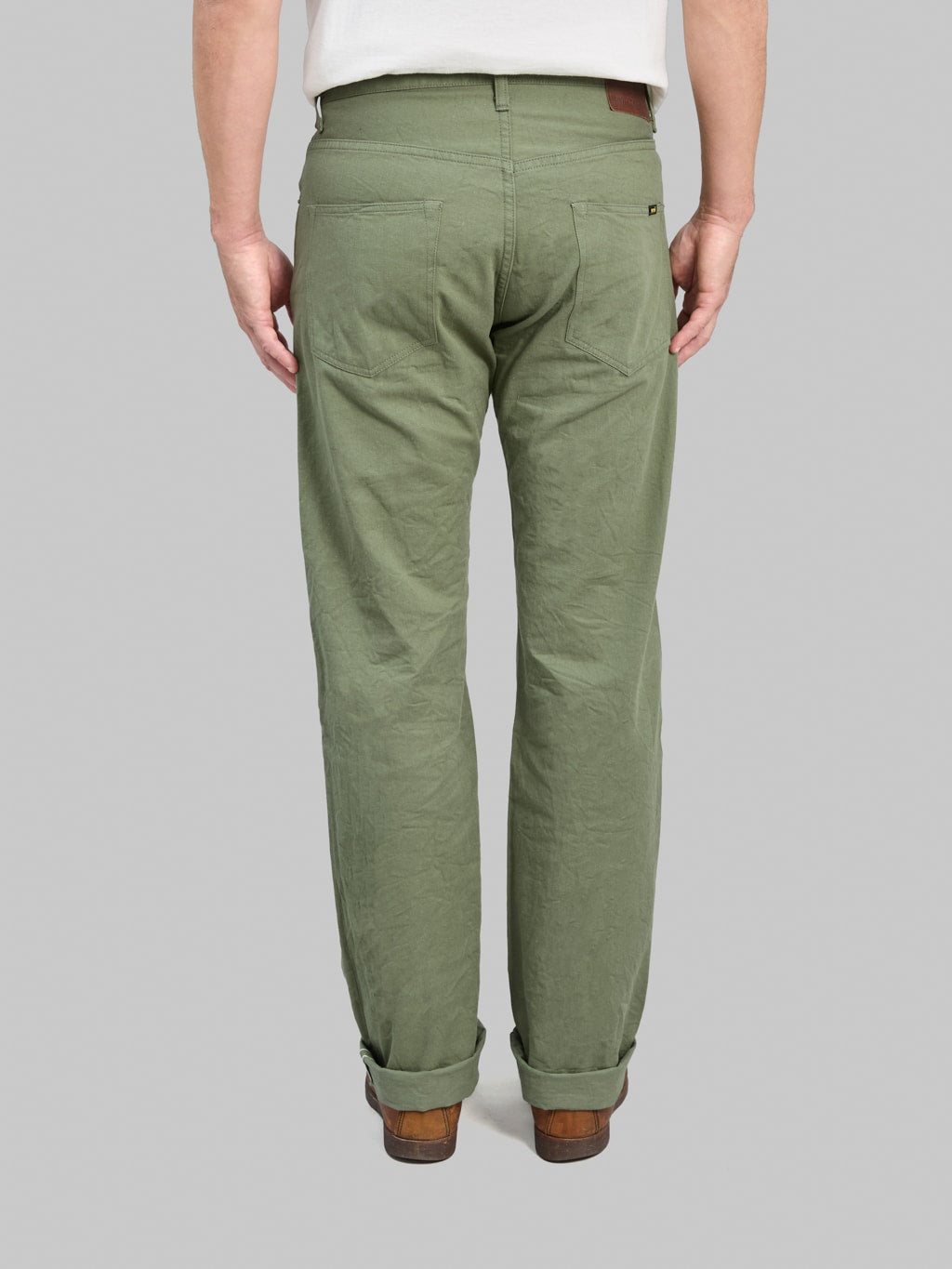 ONI Denim 271-SVCOL Just Right Straight Selvedge Chino Cloth Olive Jeans