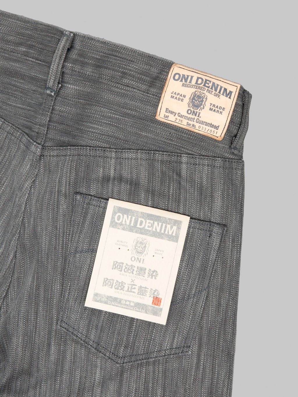 ONI Denim 275 20oz Awa Sumi x Awa Shoai Regular Straight Jeans