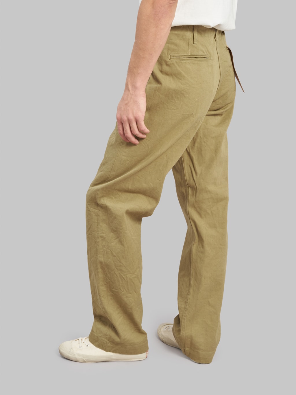 oni 777 british drill wide selvedge trousers fitting