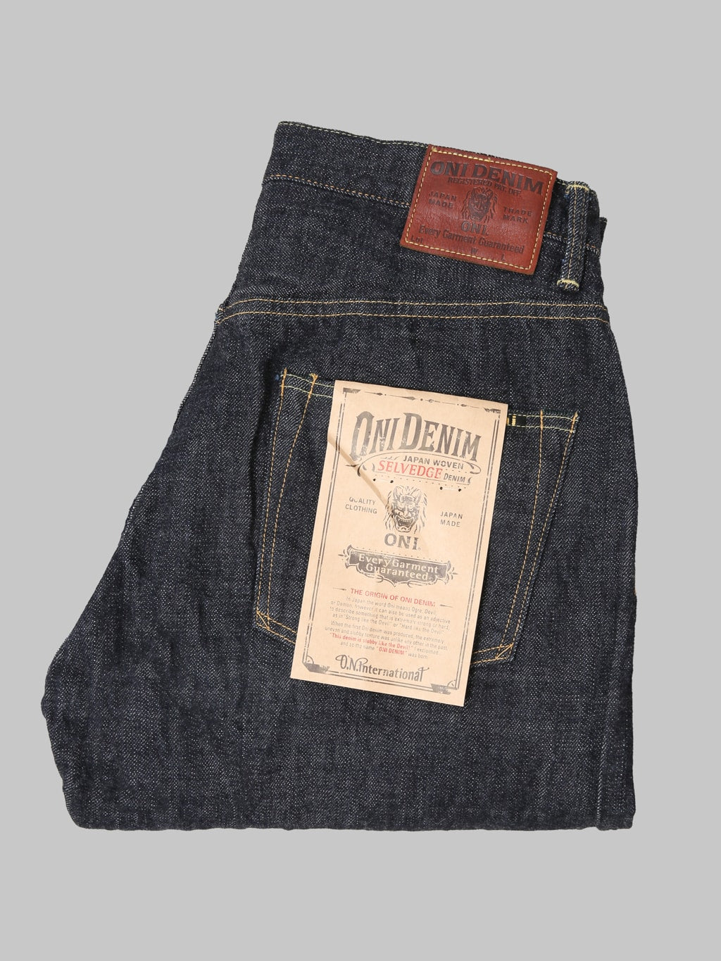 ONI Denim 822-LS13.5 13.5oz Long Slub Denim Super Wide Tapered Jeans