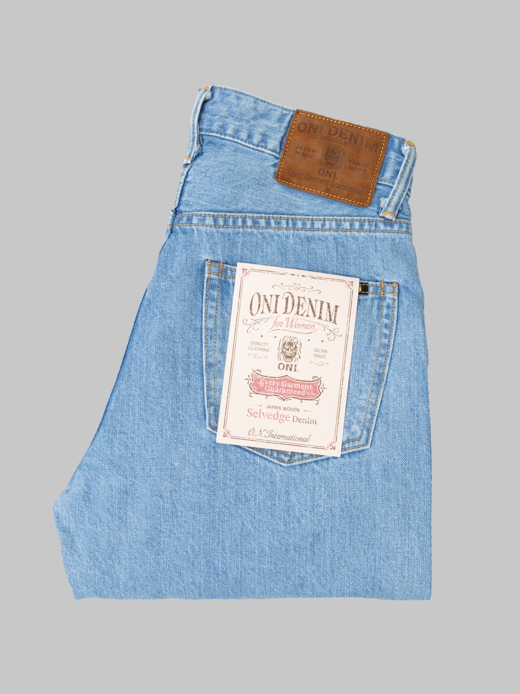 ONI Denim L720-12B "Ladies Biostone Wash" 12oz Wide Straight Jeans