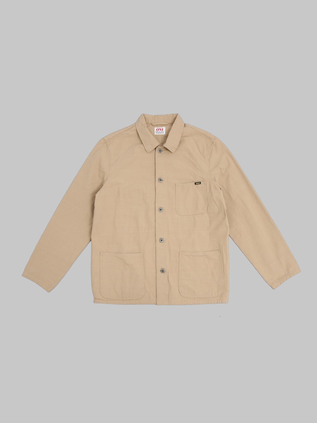 ONI Denim 03500-8BE "Beta Chambray Beige" 8oz Coverall