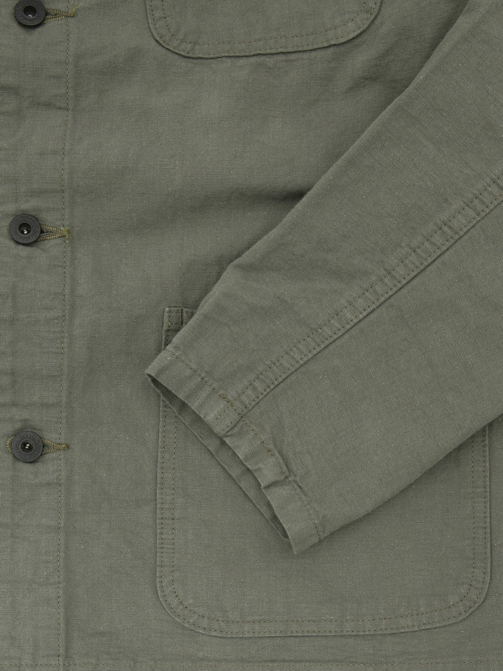 ONI Denim 03500 8GG Beta Chambray Green Gray 8oz Coverall cuff