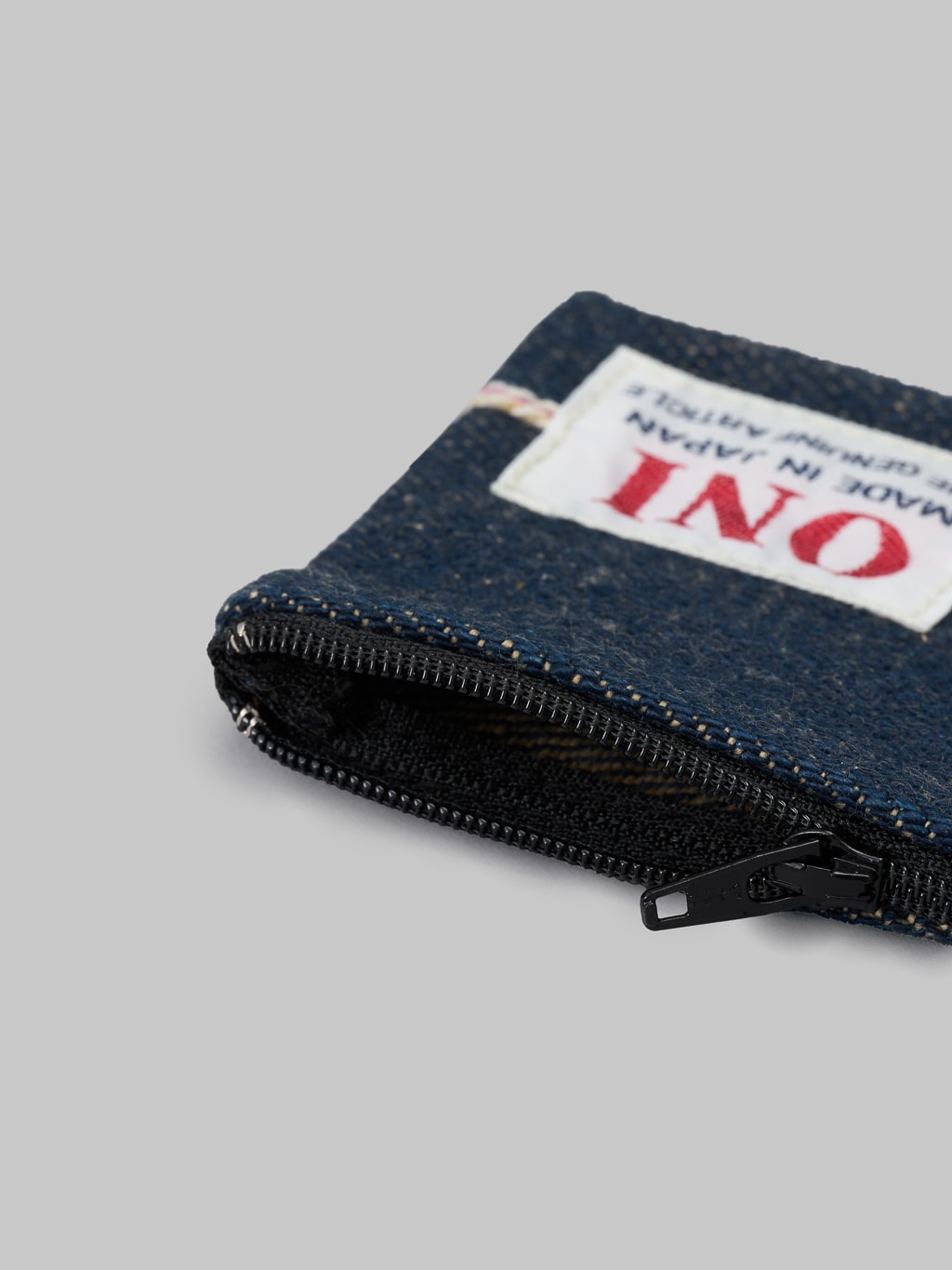 Oni denim selvedge coin pouch made in japan