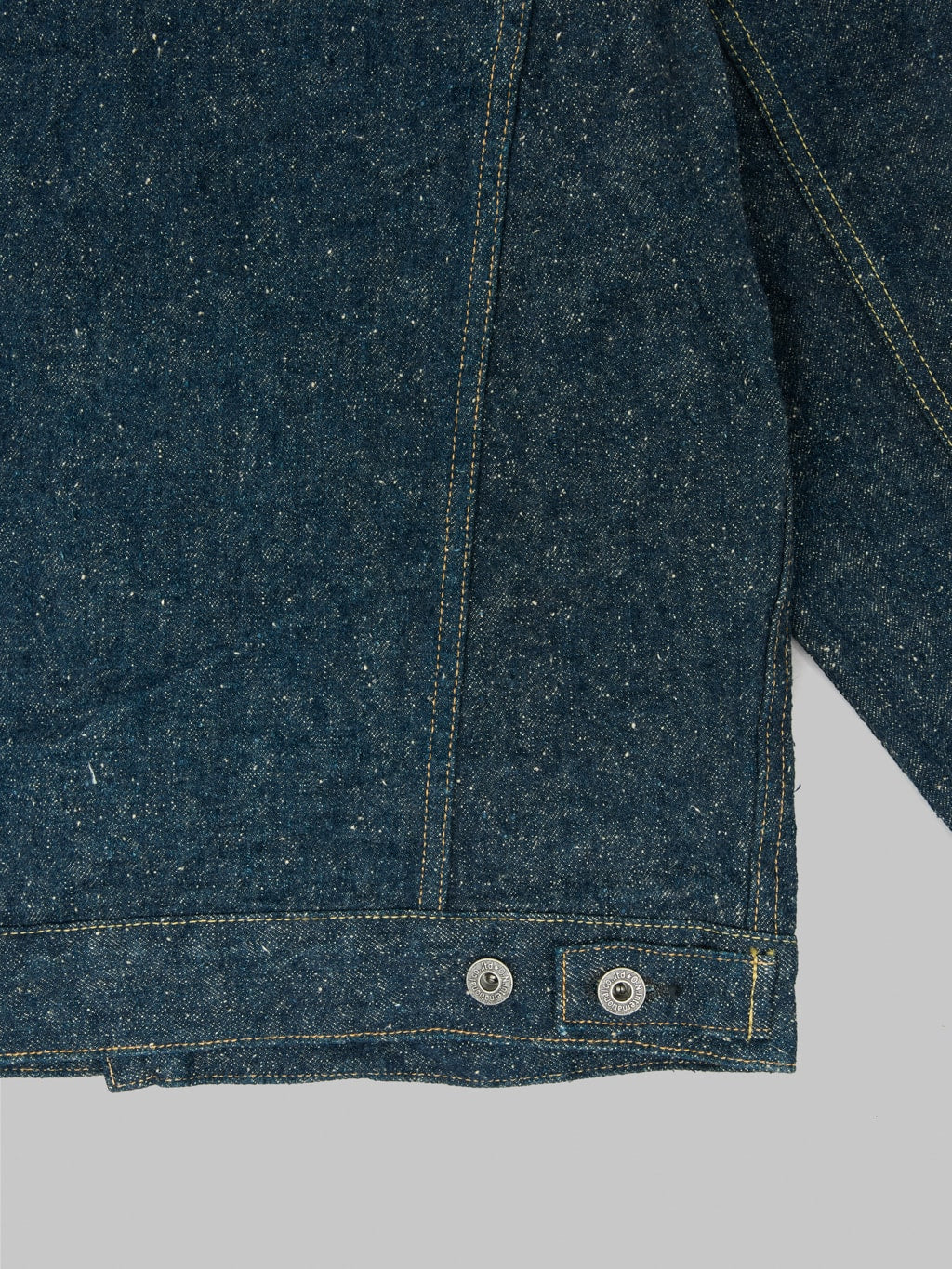 oni kabuki crushed concrete denim type 3 selvedge jacket adjustable