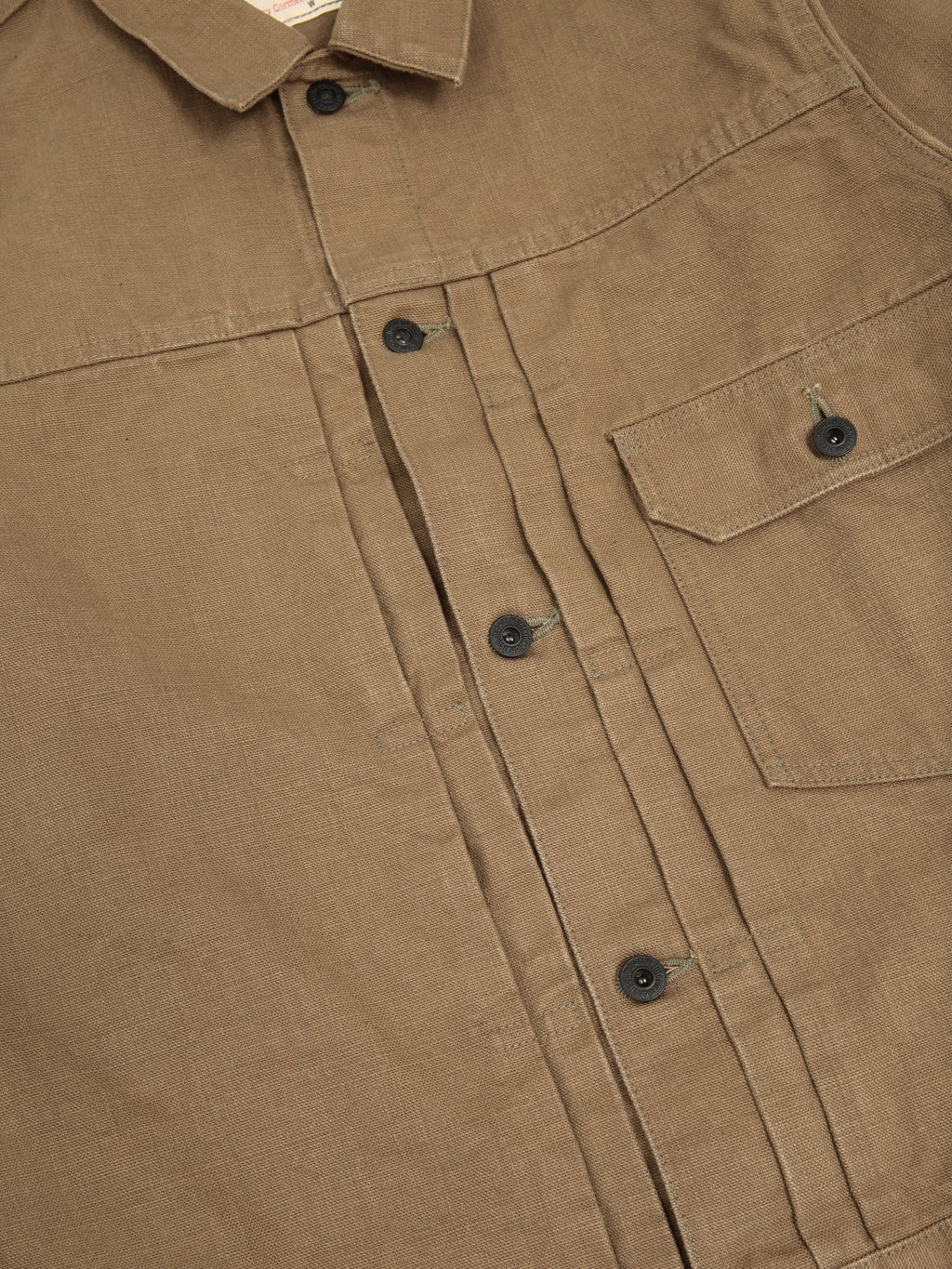 ONI Denim 01507L HOXBRK 13oz Type Ⅰ Jacket Brown Khaki buttons