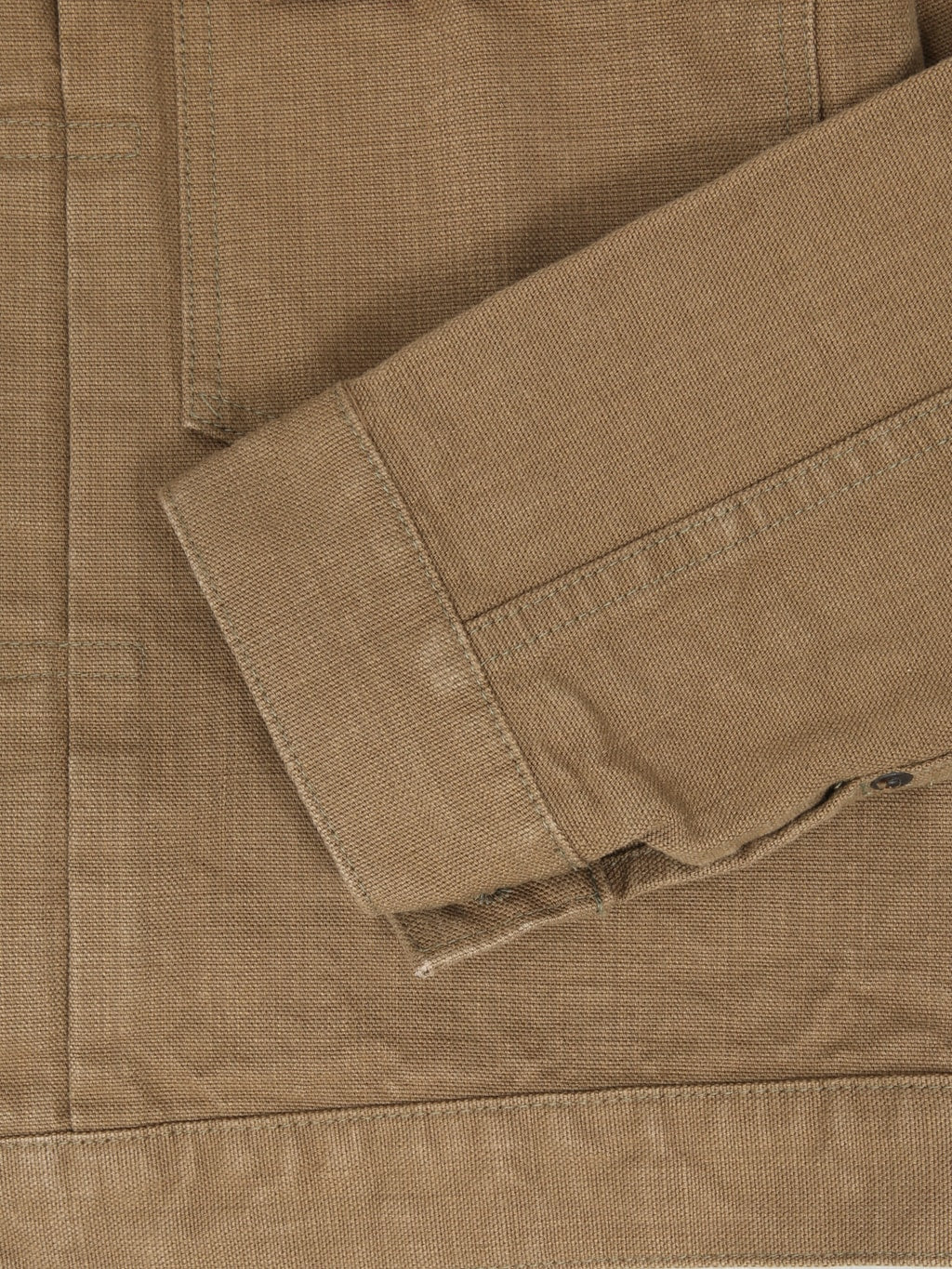 ONI Denim 01507L HOXBRK 13oz Type Ⅰ Jacket Brown Khaki cuff